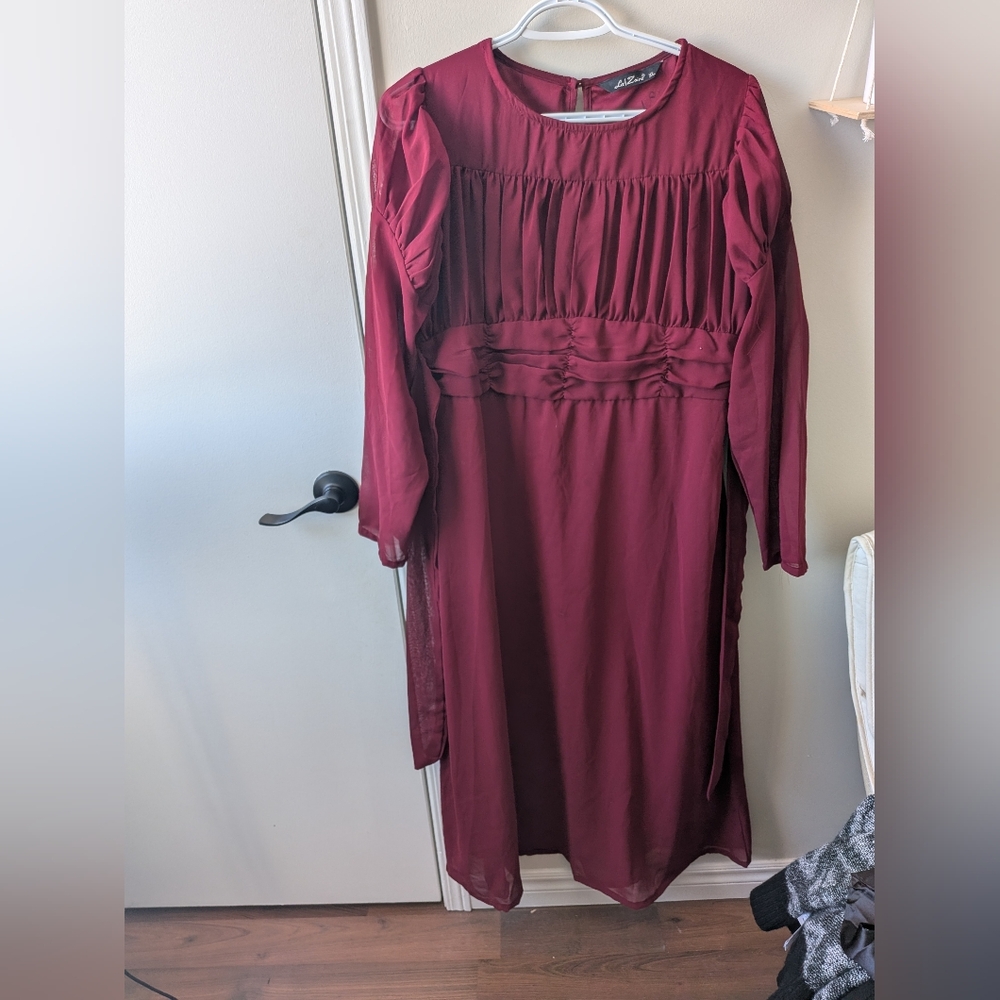 Elegant Burgundy Dress